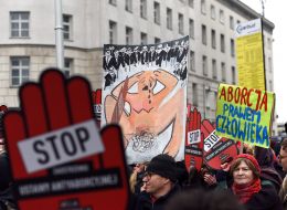 Protest against the introduction of new restrictions on abortion