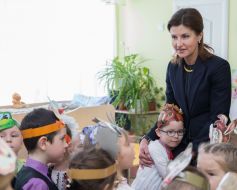 Marina Poroshenko met with the pupils of the preschool institution