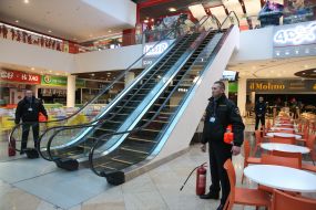 Escalator in the shopping center "Ocean Plaza"
