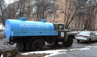 Tank truck with drinking water