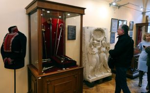 Visitors view the exhibits of the exhibition