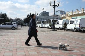 Woman with a dog