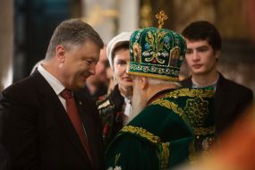 etro Poroshenko with his wife Marina and Filaret