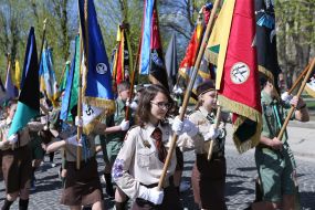 Representatives of Plast Scout organization