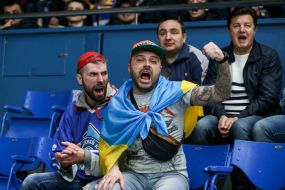 Ukrainian hockey team fans