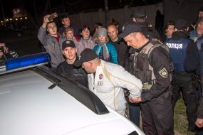 The arrest of the offender