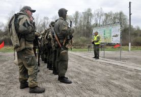 Бійці нацгвардії під час навчальних зборів
