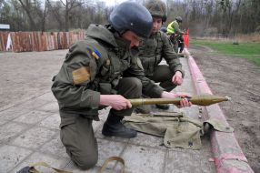 Бійці нацгвардії під час навчальних зборів
