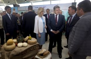 Petro Poroshenko and Oleg Synyutka