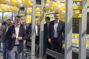 Vitali Klitschko has opened a refurbished stop of a high-speed tram