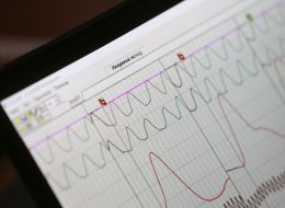 Indicators on the monitor during a polygraph test