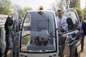 Vitali Klitschko inspects new technology of "Kyivzelenbud"
