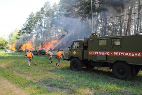 Training on extinguishing large-scale forest fires