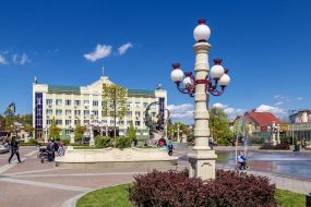 Central square in Irpin