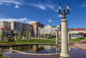 Central square in Irpin