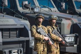 Soldiers of the special unit of the Ministry of Internal Affairs "Omega"