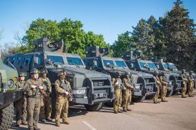 Soldiers of the special unit of the Ministry of Internal Affairs "Omega"