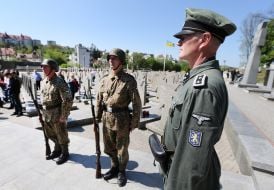 Man in the military uniform SS "Halychyna"