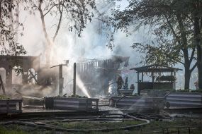 Fire extinguishing in the cafe "VDV"