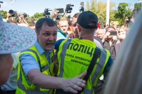 Police officers near the House of Trade Unions