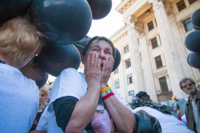 Participants in the action of memory for the dead on May 2, 2014