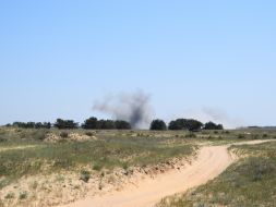 Carrying out mine-clearing on the territory of the Kinbur Peninsula