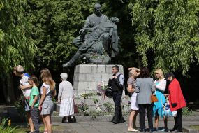 Monument on the territory of the memorial complex "Hill of Glory"