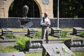 Man with a flower