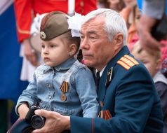 Участники торжественных мероприятий по случаю Дня Победы