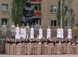 Participants of the tatralized rally "The Living Breath of Memory"
