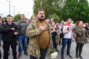 Participants of the action "The regiment of victory"