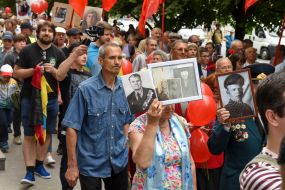 Participants of the action "The regiment of victory"
