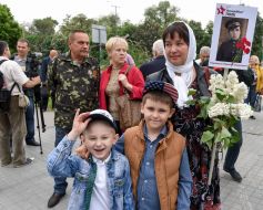 Participants of the action "The regiment of victory"