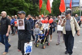 Participants of the action "The regiment of victory"