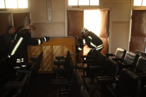 Elimination of fire in the music school building