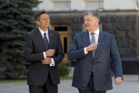 Petro Poroshenko and Borut Pahor