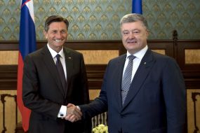 Petro Poroshenko and Borut Pahor