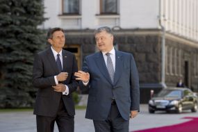 Petro Poroshenko and Borut Pahor