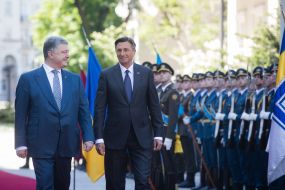 Petro Poroshenko and Borut Pahor