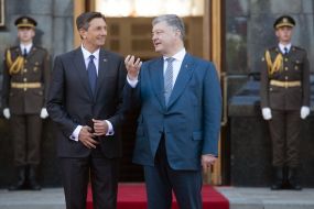 Petro Poroshenko and Borut Pahor