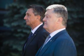 Petro Poroshenko and Borut Pahor