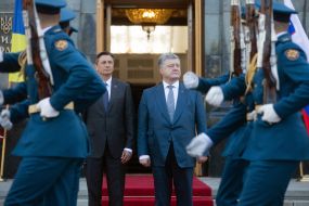 Petro Poroshenko and Borut Pahor