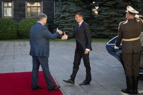 Petro Poroshenko and Borut Pahor