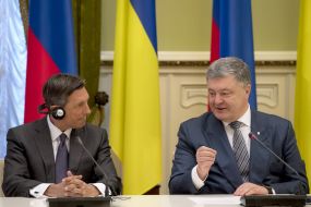 Petro Poroshenko and Borut Pahor