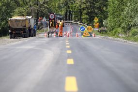 Repair works on the highway "Solomonovo" checkpoint - Great Dobron - Janoshi