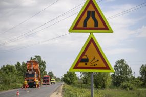 Repair works on the highway "Solomonovo" checkpoint - Great Dobron - Janoshi