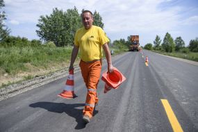 Repair works on the highway "Solomonovo" checkpoint - Great Dobron - Janoshi
