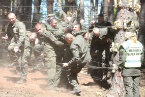 Training of fighters of the National Guard
