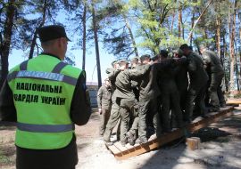 Training of fighters of the National Guard