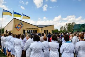 Participants of the opening of a new paramedic-obstetric station
